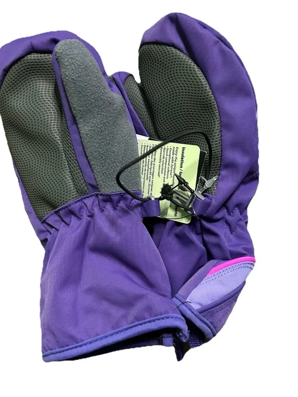 NWT Head Girls Purple Winter Snow Mittens Lined Size Small Hand Grips
